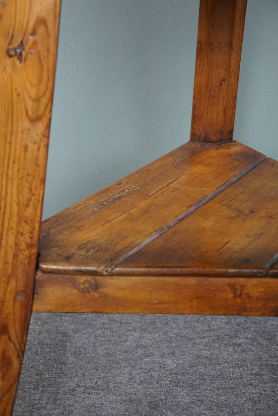 Image 1 of High English Pinewood cricket table with original nails and oxidation