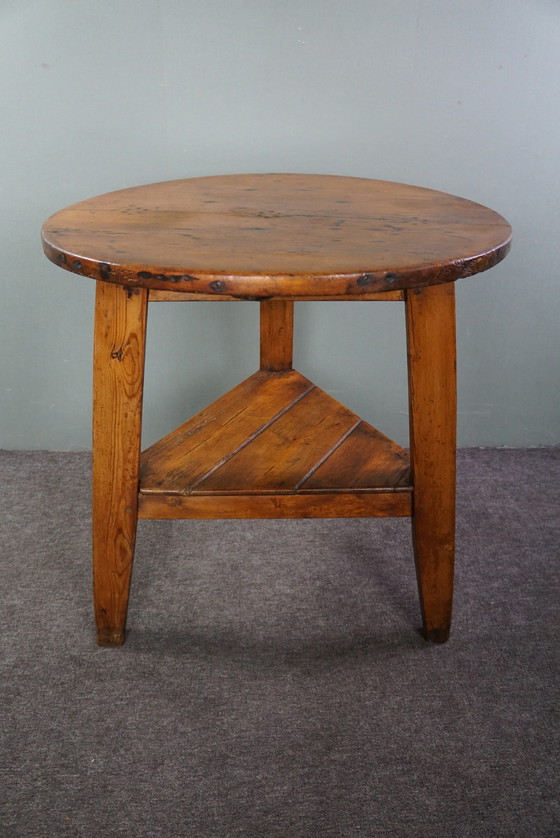 Image 1 of High English Pinewood cricket table with original nails and oxidation