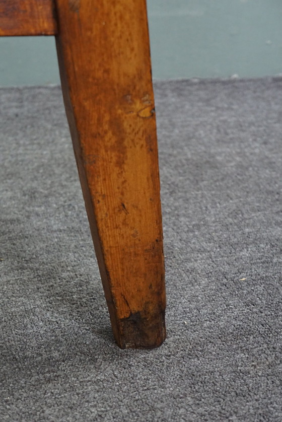 Image 1 of High English Pinewood cricket table with original nails and oxidation