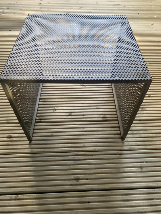 Image 1 of Tavolino vintage anni '80 in metallo traforato