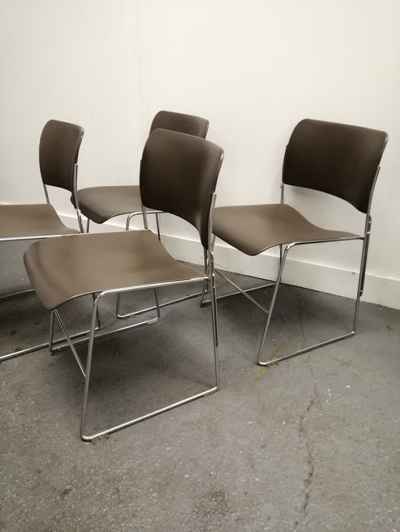 Image 1 of Set of 4 - David Rowland 40/4 chairs