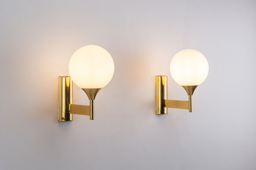 Set of 2 Kaiser single opaline Wall lights