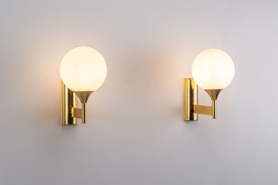 Image 1 of Set of 2 Kaiser single opaline Wall lights