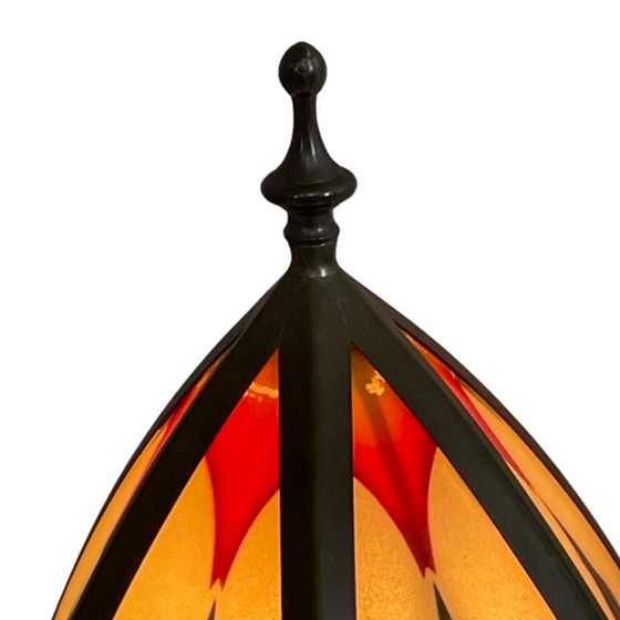 Image 1 of Art Deco / Amsterdam School - Stained glass table lamp