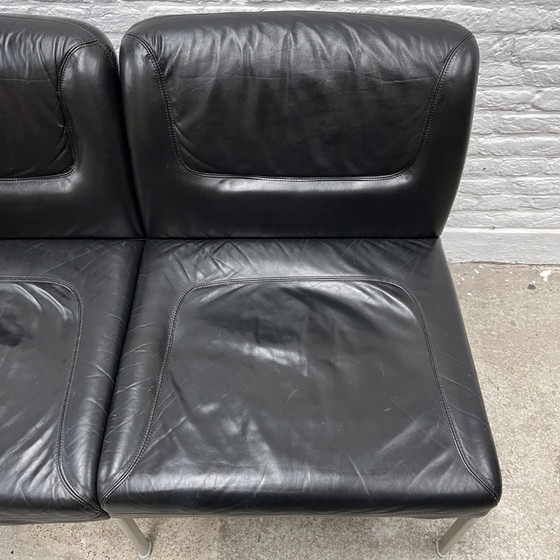 Image 1 of Lübke Two-seater sofa in black leather