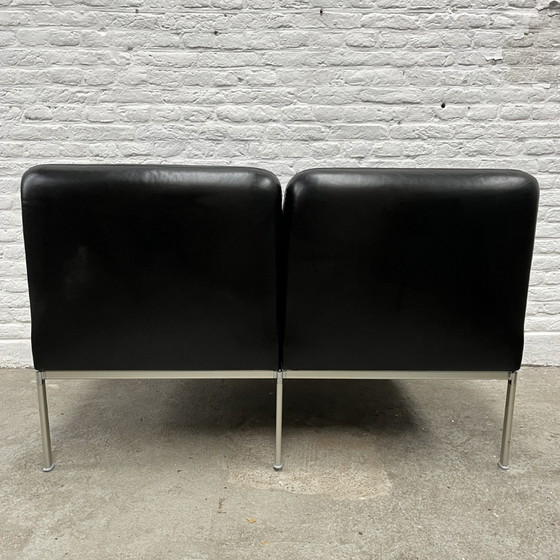 Image 1 of Lübke Two-seater sofa in black leather