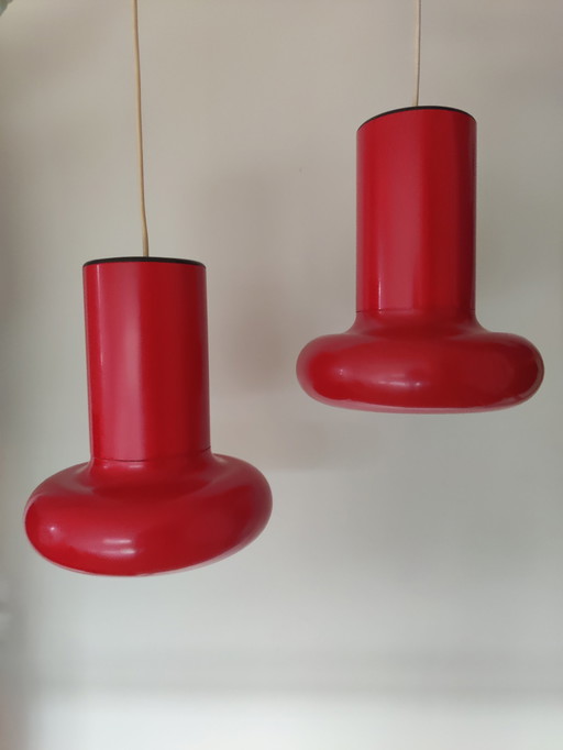 2x Vintage Lita France hanging lamp