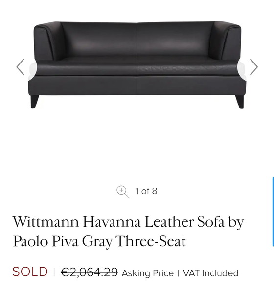 Image 1 of Wittmann bullleather sofa "Living"