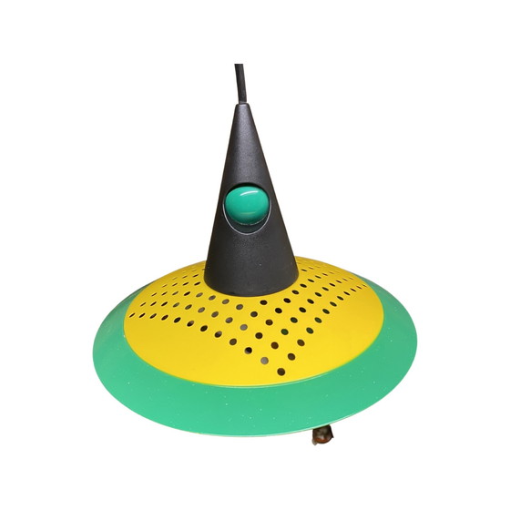 Image 1 of Vintage Green-Yellow Pendant Light