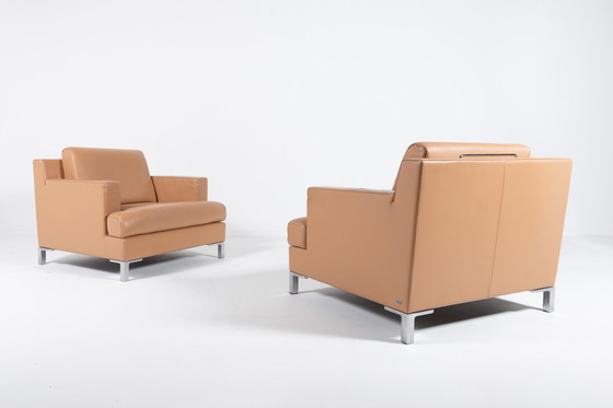 Image 1 of De Sede DS 740 lounge armchairs with ottoman