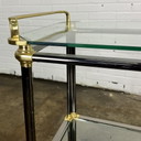 Vintage French brass & chrome bar cart