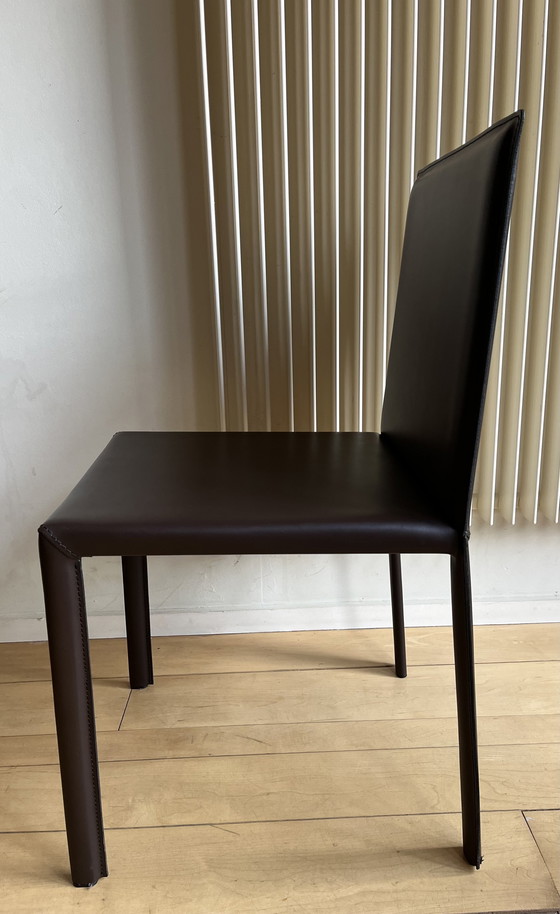 Image 1 of 8x Kristalia leather dining chair