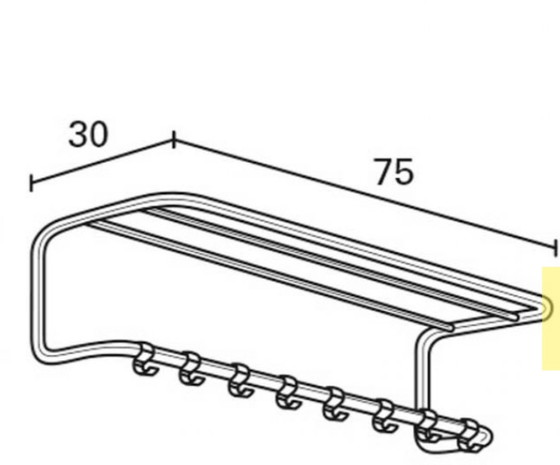 Image 1 of Gebr van der Stroom Gispen Classics model 1012 coat rack