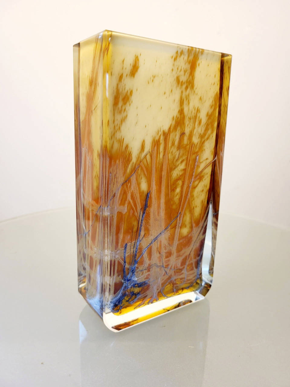 Exbor glass vase, Mid century, Pavel Hlava Czech Republic, 1960s
