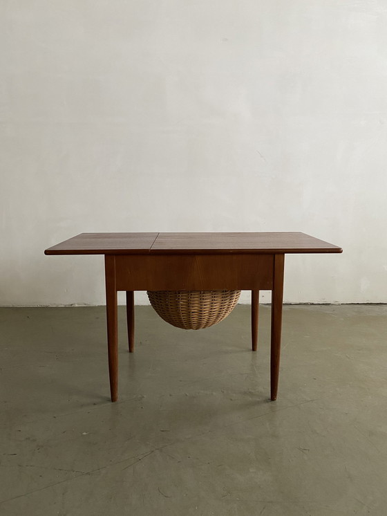 Image 1 of Scandinavian Sewing Table in Teak, Denmark, 1960s