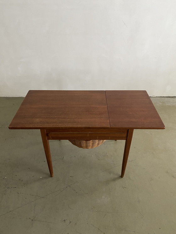 Image 1 of Scandinavian Sewing Table in Teak, Denmark, 1960s