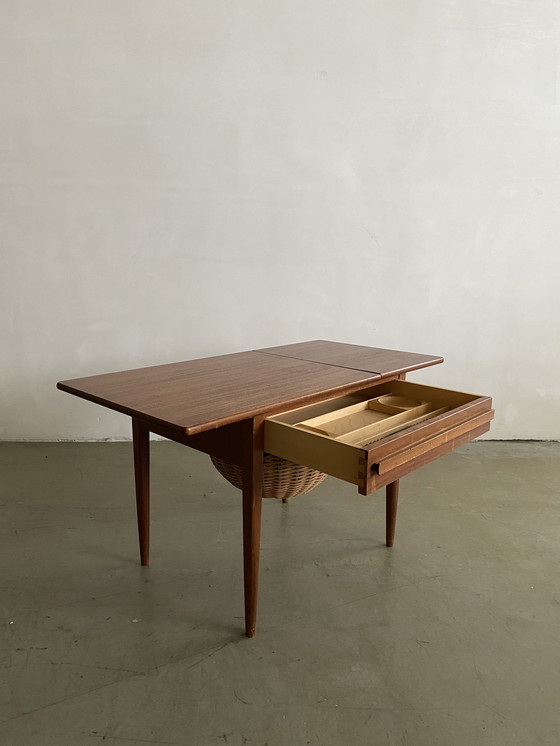Image 1 of Scandinavian Sewing Table in Teak, Denmark, 1960s