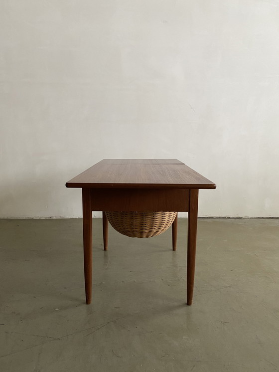 Image 1 of Scandinavian Sewing Table in Teak, Denmark, 1960s