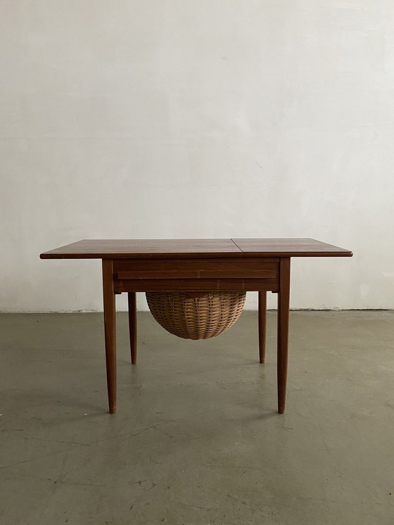 Image 1 of Scandinavian Sewing Table in Teak, Denmark, 1960s