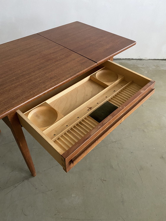 Image 1 of Scandinavian Sewing Table in Teak, Denmark, 1960s