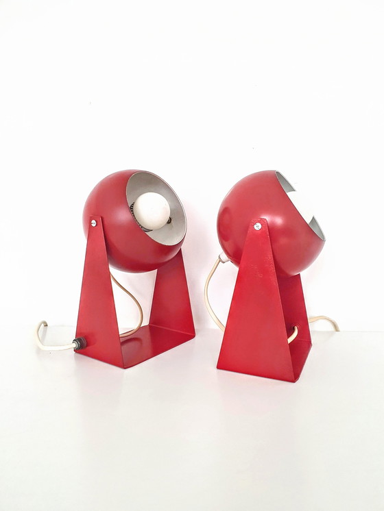 Image 1 of 2x Vintage eyeball table lamp