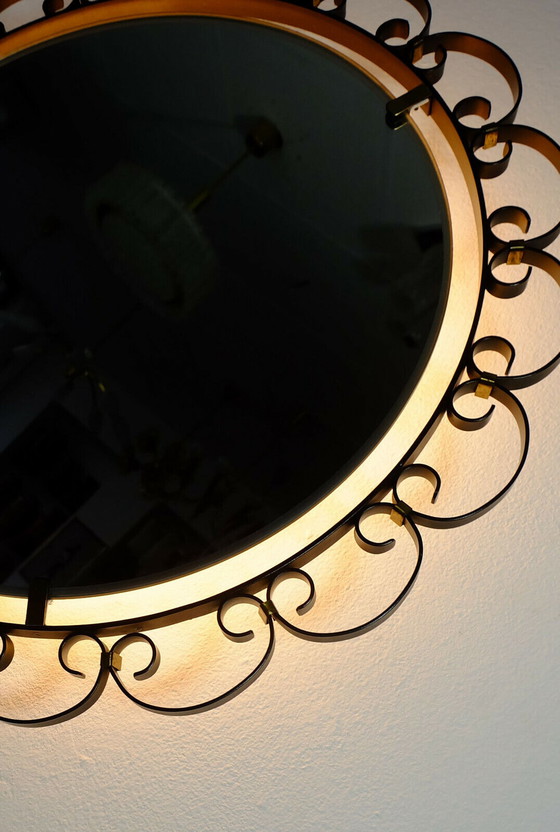 Image 1 of Hillebrand wall mirror - round brass