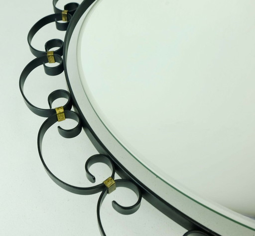 Hillebrand wall mirror - round brass