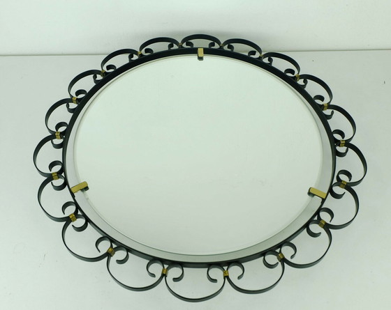 Image 1 of Hillebrand wall mirror - round brass