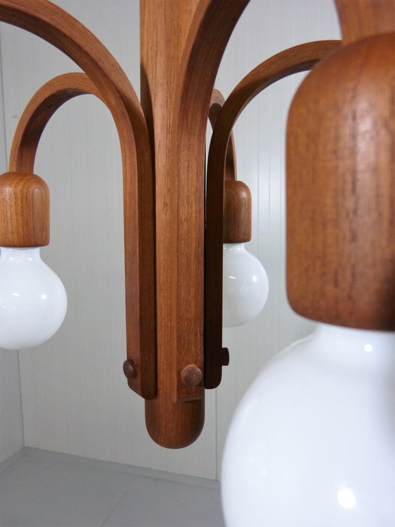 Image 1 of Domus teak chandelier, Denmark 1970's