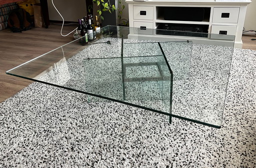 Modern glass coffee table