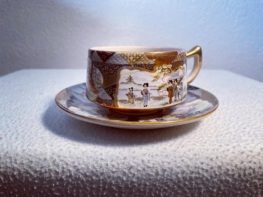 Japanese Satsuma cup and saucer