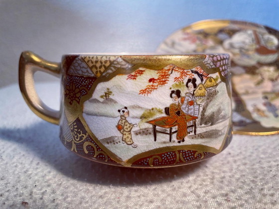 Image 1 of Japanese Satsuma cup and saucer