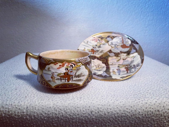 Image 1 of Tasse et soucoupe japonaise Satsuma