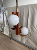 Vintage wooden hanging lamp