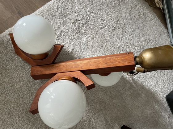 Image 1 of Lampada a sospensione in legno vintage