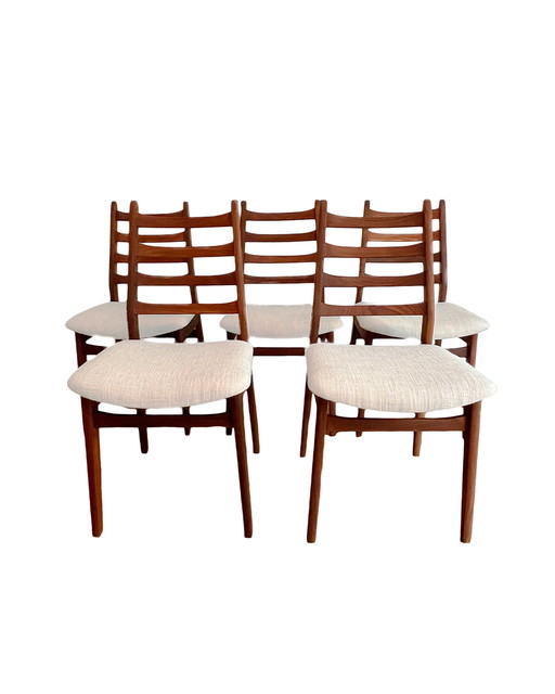 5 x dining chairs by Casala Modell Möbel Mann, 1960