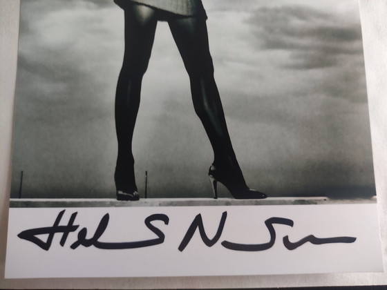 Image 1 of Helmut Newton, Helena Christensen hand signed photo