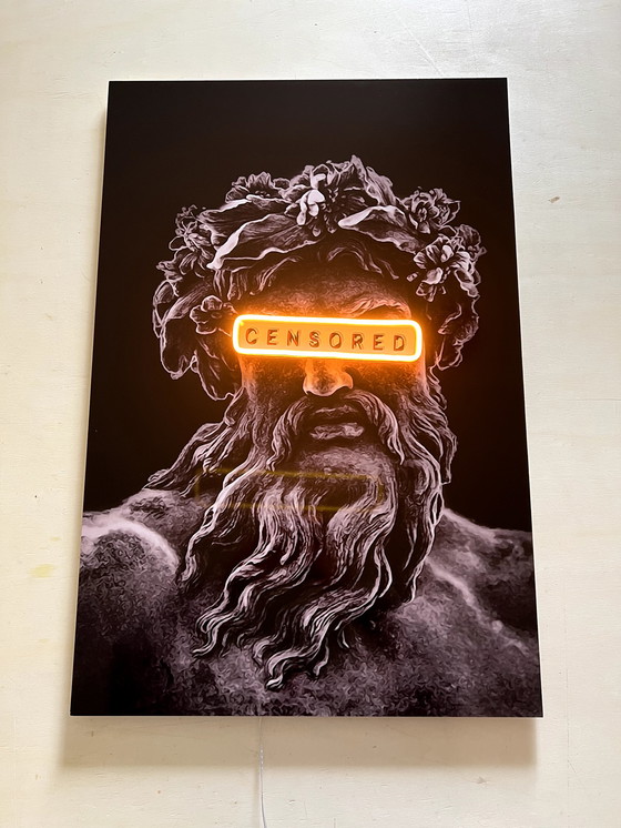 Image 1 of LedMansion Zeus Censored PopArt Wall Art led lamp