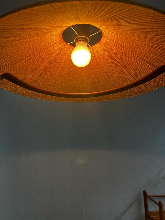 Image 1 of Scandinavian Design hanging lamp from Temde Leuchten Teak and Rope