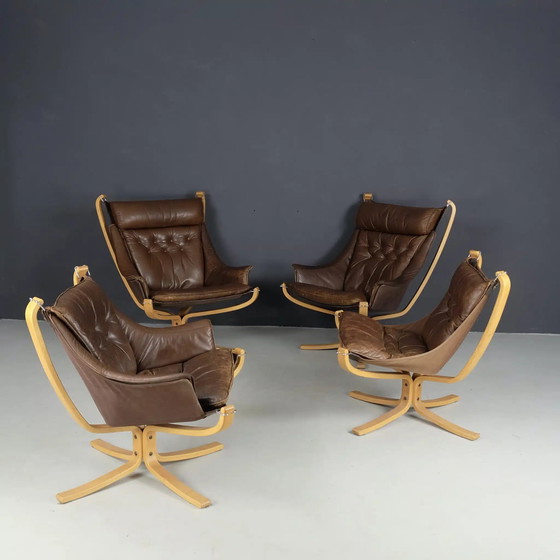 Image 1 of 4x Falcon chairs by Sigurd Ressell for Vatne Møbler