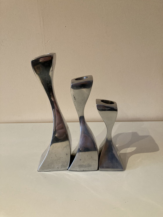 Image 1 of 3x Cec Lepage for Museum of Modern Arts candlesticks