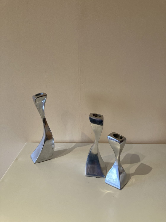 Image 1 of 3x Cec Lepage for Museum of Modern Arts candlesticks