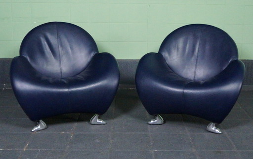 2x Leolux Papageno armchairs