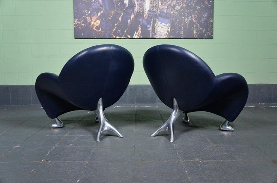 Image 1 of 2x Leolux Papageno armchairs