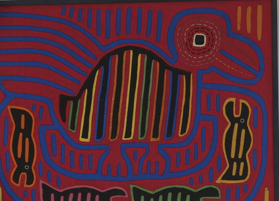 Image 1 of Mola Kuna Bird wall decoration