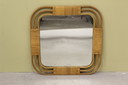 Vintage rattan mirror 1960s