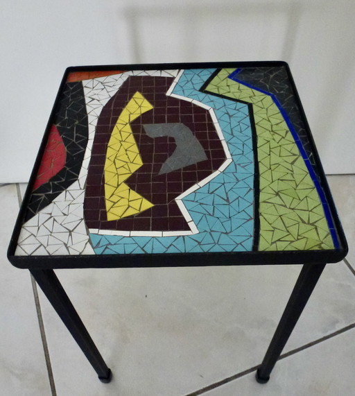 Vintage mosaic plant table