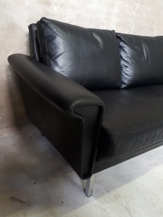 Image 1 of 1960s leather 4-seater sofa