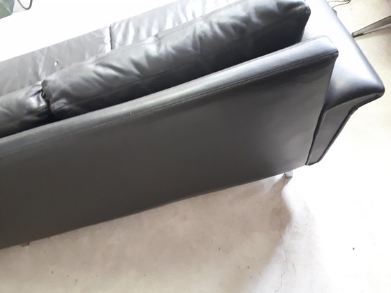 Image 1 of 1960s leather 4-seater sofa