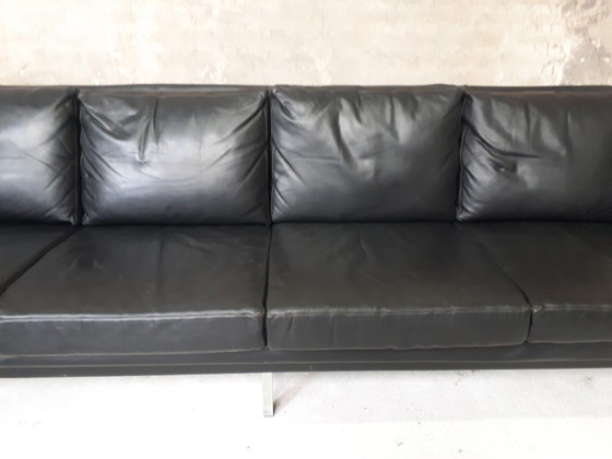 Image 1 of 1960s leather 4-seater sofa